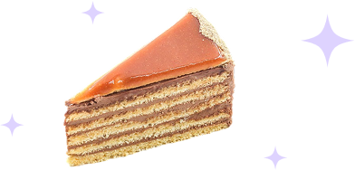 Illustration of dobos torta cake